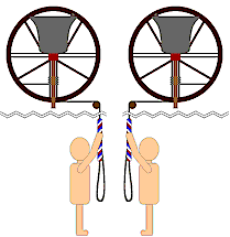 animated gif of two ringers dodging